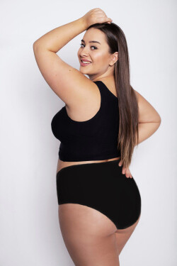 Flexi-One Plus Size Maxi Black - Julimex XXL/XXXL