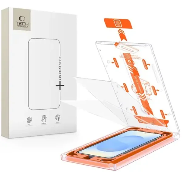 Tech-Protect Quick Set+ pre Samsung Galaxy S25+ číra / Ochranné sklo / Temperované sklo