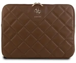 Guess Quilted 4G hnedá / Obal na notebook / 14" (GUCS14ZPSQSSGW)