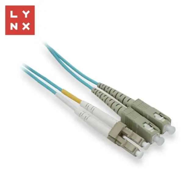 Lynx LC/SC / Optický patch kábel / Duplex / 50/125 µm MM / OM3 / 5 m (LX-DPX-LC/SC-OM3-5)