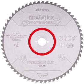 Metabo HW/CT 305X30 60 WZ 628228000 tvrdokovový pílový kotúč 305 x 30 x 1.8 mm Počet zubov (na palec): 60 1 ks; 628228000