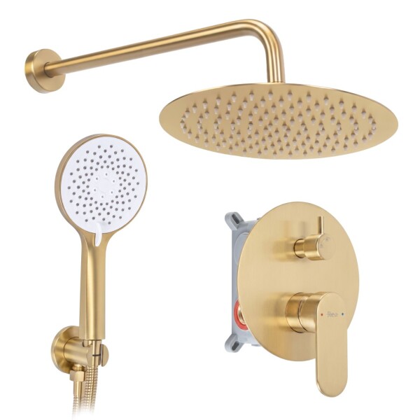 REA - Podomietková sprchová sada Drop Brush Copper + BOX REA-P9671