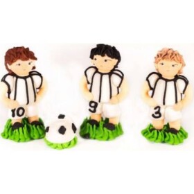 Cukrové figúrky futbalisti 3 ks a kopačky 3 × 6 cm - I LOVE CAKES