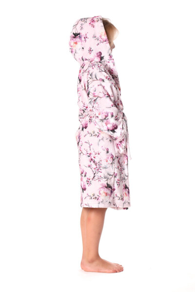 Detský župan Toya s kapucňou ružový - Vestis dětské č. 116