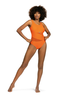 Dámske jednodielne plavky Fashion Sport S36-27 oranžové Self
