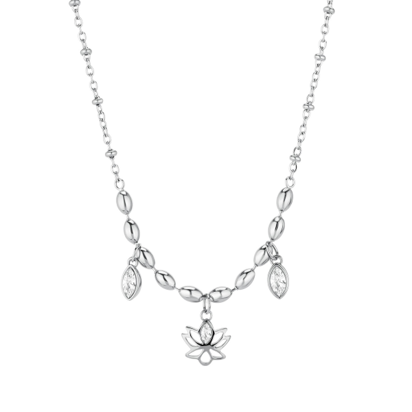 Brosway Elegantný oceľový náhrdelník Lotosový kvet Chakra BHKN157