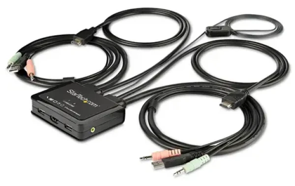 StarTech 2- Port HDMI KVM Switch čierna / KVM prepínač / 4K 60Hz / USB / nezávislý na OS (SV211HDUA4K)