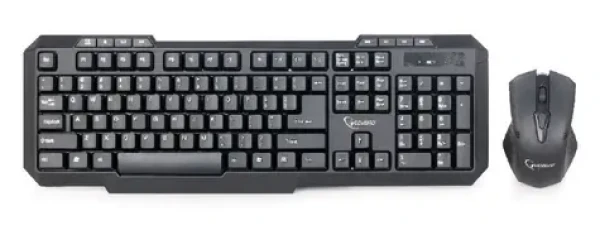 Gembird KBS-WM-02 / bezdrôtový set klávesnica + myš / US layout / spoločný USB reciever / čierna (KBS-WM-02)