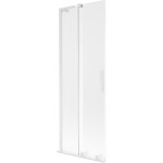 MEXEN/S - Velar L dvojkrídlová posuvná vaňová zástena 70 x 150, dekor, biela 896-070-003-31-20