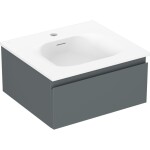 MEXEN/S - Orio kúpeľňová skrinka 50 cm s umývadlom Vela, 1 šuplík, grafit mat/biela mat 91A10-05023-1-BF66-W23M01