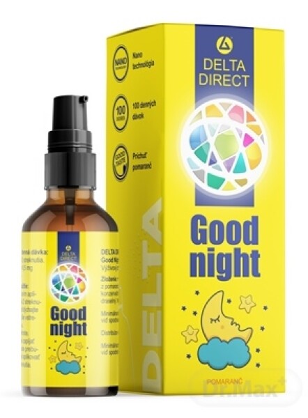 DELTA DIRECT Good night melatonín pomaranč tekutý s dávkovačom 30 ml