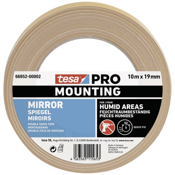 Tesa Mounting PRO Spiegel 66952-00002-00 montážna páska biela (d x š) 10 m x 19 mm 1 ks; 66952-00002-00