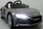 Mamido Elektrické autíčko Audi R8 Sport v šedom prevedení, EVA kolesami a koženým ovládačom