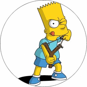 Jedlý papier Bart Simpson s prakem 19,5 cm - Pictu Hap - Pictu Hap