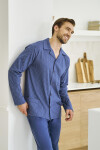 Taro Darek 3483 long/r M-2XL Z25/26 pánske pyžamo bez gombíkov džínovina XL