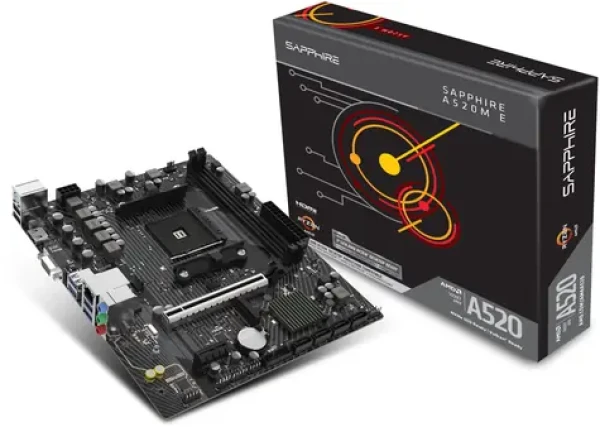 Sapphire A520M-E / A520 / 2x DDR4 / SATA III RAID / USB / GLAN / M.2 / AM4 / mATX (52119-04-40G)