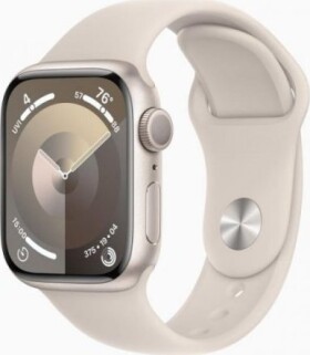 Apple Watch Series 9 GPS, 41mm Koperta z aluminium w farbaze księżycowej powiaty z paskiem sportowym w farbaze księżycowej powiaty - M/L