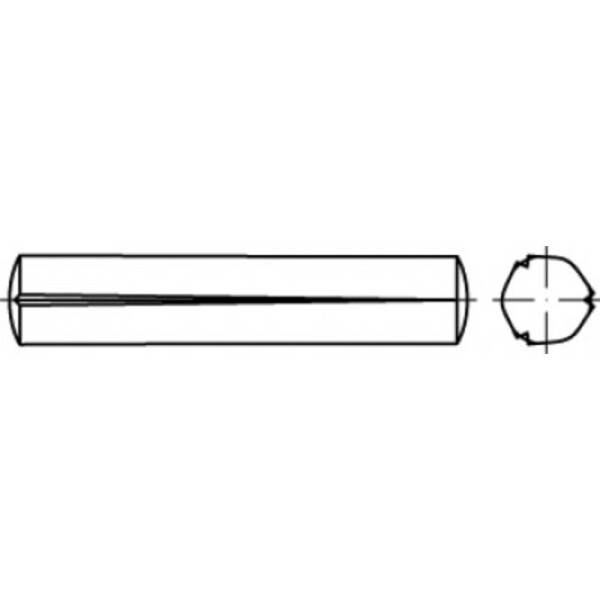 TOOLCRAFT TO-5438496 kužeľový ryhovaný kolík 10 mm ocel 25 ks; TO-5438496