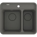 DEANTE DEANTE - Momi antracitovo kovový Granitový drez, 1.5-miska ZKM_T503