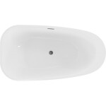 MEXEN/S - Giada voľne stojaca vaňa 170 x 90, biela lesk, sifón a prepad grafit kartáčovaná 52741709000-66