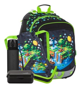 Školský set Bagmaster ALFA 26 B Set L Pixel World