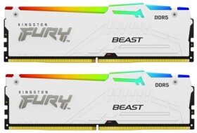 Kingston Fury Beast White RGB 64GB (2x32GB) DDR5 5600MHz EXPO/CL36/DIMM/On-Die ECC/EXPO/XMP/1.25V (KF556C36BWEAK2-64)