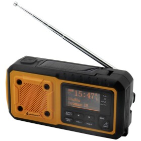 Soundmaster DAB112OR outdoorové rádio DAB+, FM pohotovostné rádio, Bluetooth, USB s USB nabíjačkou, Ručná kľučka, solárny panel, vreckové svietidlo, funkcia; DAB112OR