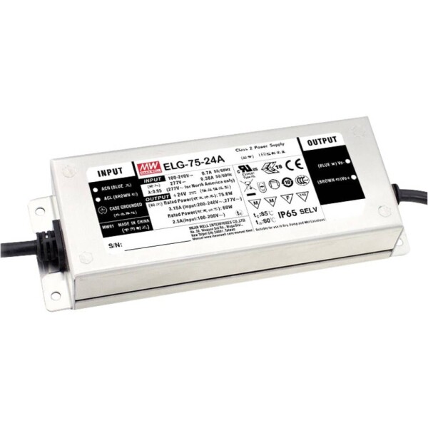 MEAN WELL ELG-75-12B-3Y LED driver konštantné napätie, konštantný prúd 60.0 W 5 A 6 - 12 V/DC stmievateľný, PFC spínacie obvod, ochrana proti prepätiu,; ELG-75-12B-3Y