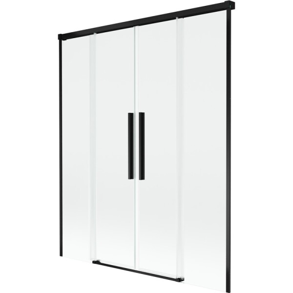 MEXEN/S - Rox vaňová zástena 2-krídlová posuvná 150 x 150, transparent, čierna 8C9-150-002-70-00