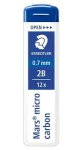 Staedtler Mars micro / Tuhy do mikroceruzky / 0,7 mm / 2B / 12 ks (250 07-2B)
