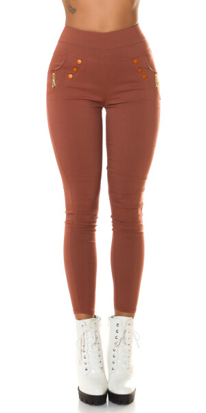 Sexy Highwaist Leggings with pockets CAPPUCCINO S/M