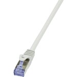 LogiLink CQ4092S RJ45 sieťové káble, prepojovacie káble S/FTP 10.00 m sivá pozlátené kontakty, samozhášavý, s ochranou 1 ks; CQ4092S