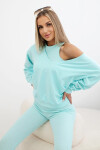 Set mikina top legíny mint UNI