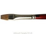 Plochý štetec LifeColor Pure red sable 4