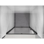 MEXEN - Exo sprchové dvere krídlové 90, transparent, čierna 819-090-000-70-00