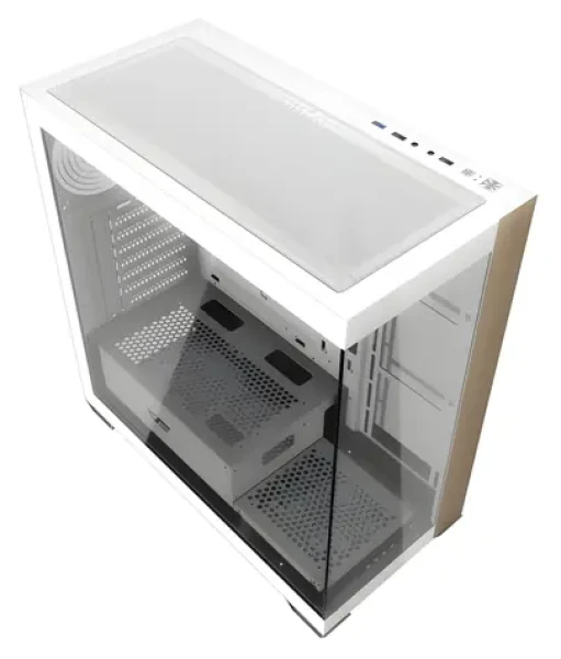 DarkFlash DS900W biela / ATX / bez ventilátorov / panoramatické sklo / USB-C / bez zdroja (DS900W_White)