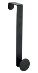 Spirella RONDA závesný háčik na dvere matne čierny / nerezová oceľ / 44 mm