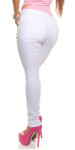 Curvy Girls Size! Sexy Jeans with button deco white 44