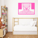 Veselá Stena Samolepka Spiderman portrét Farba: zelená, Veľkosť: 60 x 42 cm