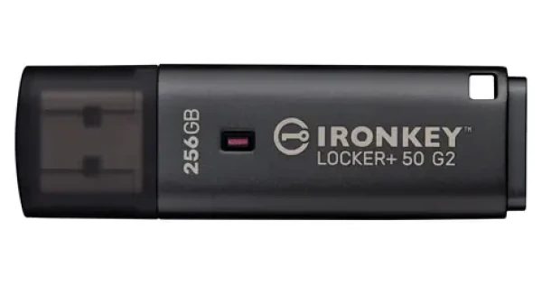 Kingston IronKey Locker+ 50 G2 256 GB / Flash Disk / USB 3.2 Gen 1 (USB-A) / AES-256 / 145 MB/s (IKLP50G2/256GB)