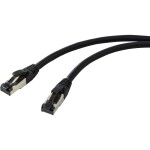 Renkforce RF-7106486 RJ45 sieťový sieťové káble, prepojovacie káble CAT 8.1 S/FTP 5.00 m čierna 1 ks; RF-7106486