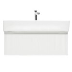 Kúpeľňová skrinka s batériou a umývadlom SAT Evolution 98x30x44, 8 cm biela mat SATEVO100WMU2BA SATEVO100WMU2BA