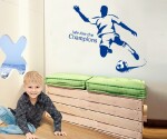 Veselá Stena Samolepka Modrý futbalista