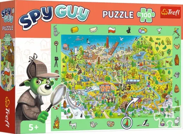 Trefl - Puzzle - Puzzle s hľadaním obrázkov Spy Guy: Poľsko