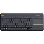 Logitech Wireless K400 PLUS CZ čierna / Bezdrôtová klávesnica / Touchpad / USB / CZ layout (920-007151)