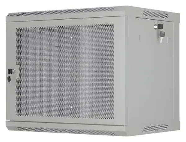 Lanberg WF01-6409-23S sivá / Nástenný rozvádzač / 19" / 9U / 600x450 mm / perforované dvere / flat pack (WF01-6409-23S)