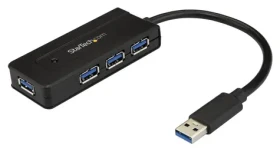 StarTech USB 3.0 HUB 4 porty čierna / USB-A / 5 Gbps / nabíjací Port (ST4300MINI)