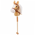 Mamido Kôň na tyči Hobby Horse so zvukmi a kolieskami 100 cm béžový