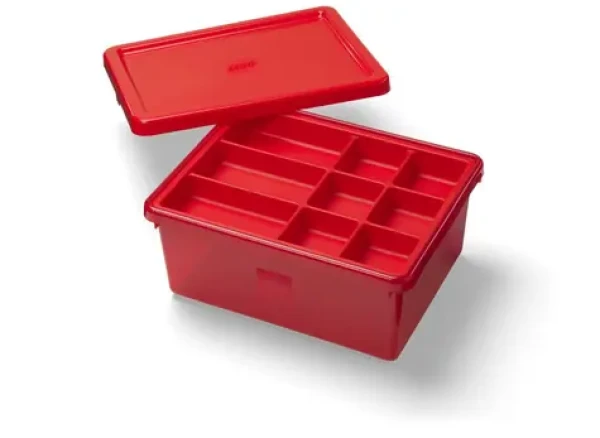 Lego úložný box s organizérom 37.5 x 16 x 29.5 cm - červená (6041310800)