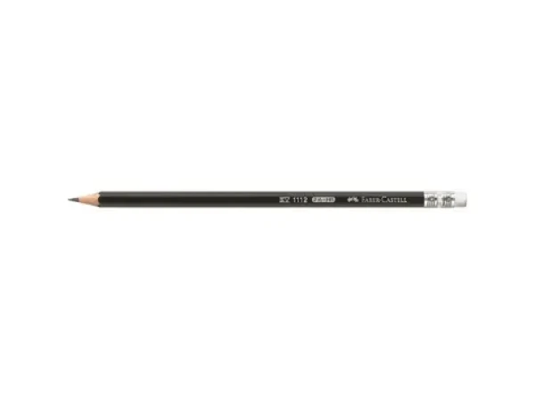 Faber-Castell 1112 Grafitová ceruzka s gumou - tvrdosť HB 12 ks (111200)
